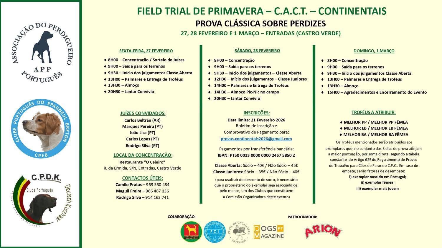 Clássica de Perdizes - Field Trial de Primavera - CACT